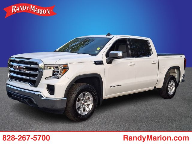 Summit White 2019 GMC Sierra 1500 SLE Crew Cab 4WD Pickup Truck Four-Wheel Drive 8-Speed Automatic