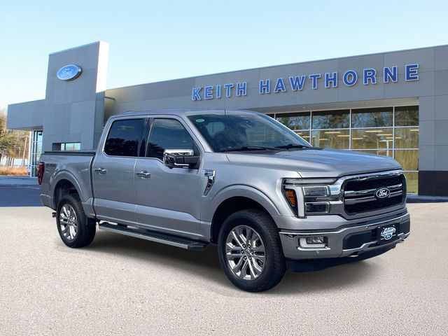 Silver Metallic 2024 Ford F-150 Lariat SuperCrew 4WD Pickup Truck Four-Wheel Drive Automatic