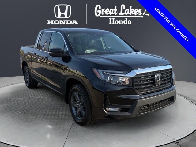 Crystal Black Pearl 2023 Honda Ridgeline RTL AWD Pickup Truck All-Wheel Drive 9-Speed Automatic
