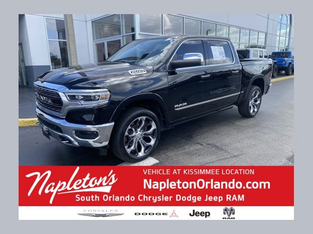Diamond Black Crystal Pearlcoat 2019 RAM 1500 Limited Crew Cab 4WD Pickup Truck Four-Wheel Drive 8-Speed Automatic