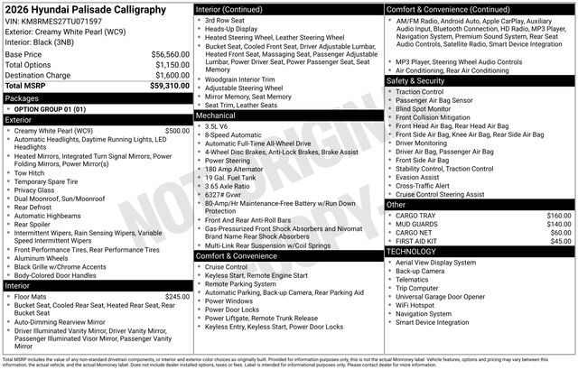 New 2026 Hyundai Palisade For Sale in Indianapolis, IN