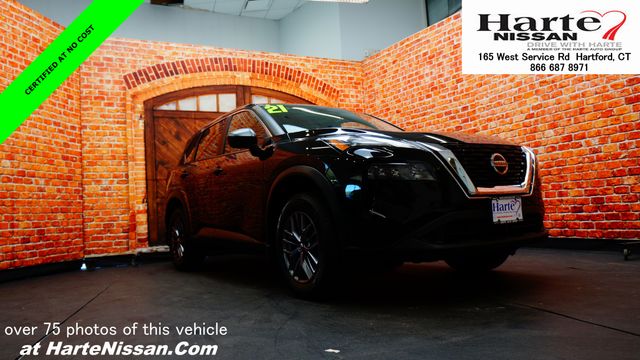 Super Black 2021 Nissan Rogue S AWD SUV / Crossover All-Wheel Drive Continuously Variable Transmission