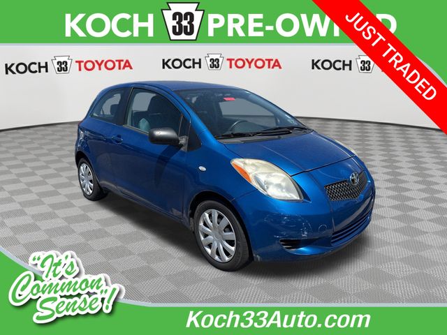 Blue 2008 Toyota Yaris Base Sedan Front-Wheel Drive 5-Speed Manual