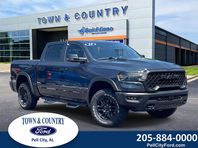 Forged Blue Metallic 2025 RAM 1500 Rebel Crew Cab 4WD Pickup Truck Four-Wheel Drive 8-Speed Automatic