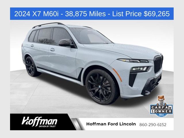 Brooklyn Gray Metallic 2024 BMW X7 M60i AWD SUV / Crossover All-Wheel Drive 8-Speed Automatic