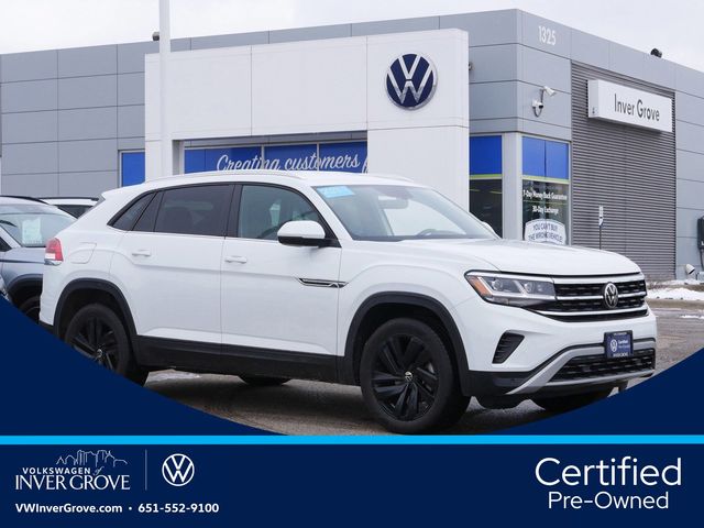 Pure White 2023 Volkswagen Atlas Cross Sport V6 SE 4Motion AWD with Technology SUV / Crossover All-Wheel Drive 8-Speed Automatic