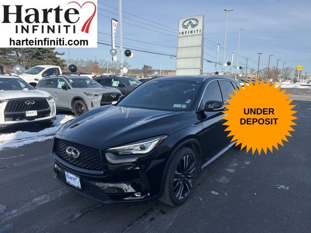 Black Obsidian 2022 INFINITI QX50 Luxe AWD SUV / Crossover All-Wheel Drive Continuously Variable Transmission