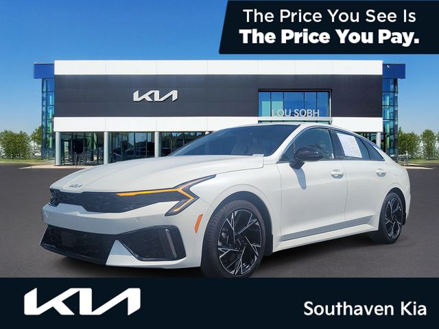 Snow White Pearl 2025 Kia K5 Sedan Front-Wheel Drive 8-Speed Automatic