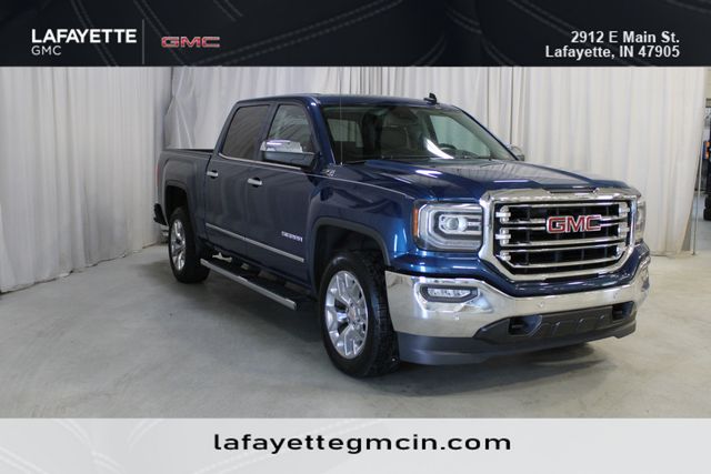 Blue Metallic 2018 GMC Sierra 1500 SLT Crew Cab 4WD Pickup Truck Four-Wheel Drive 8-Speed Automatic Overdrive