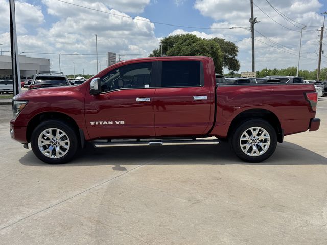 2020 Nissan Titan SL Red at Texan Dodge Chrysler Jeep Ram