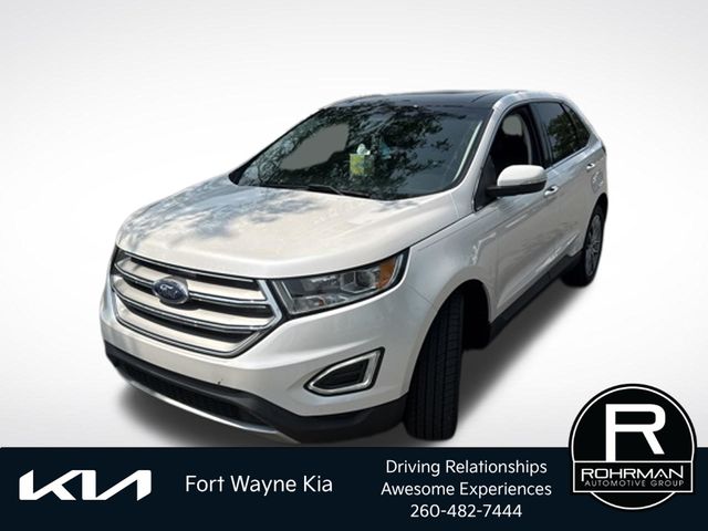 White Platinum Clearcoat Metallic 2017 Ford Edge SUV / Crossover All-Wheel Drive 6-Speed Automatic