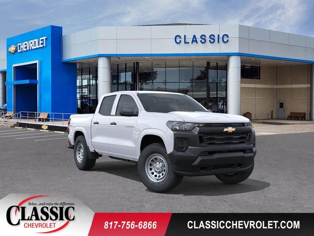 White 2026 Chevrolet Colorado Work Truck Crew Cab 4WD Pickup Truck Four-Wheel Drive 8-Speed Automatic