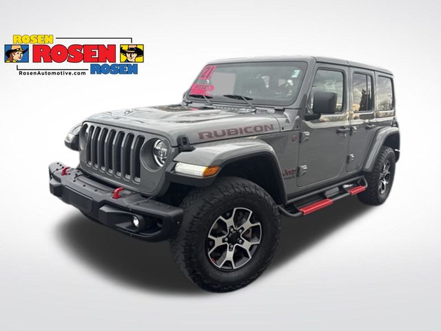 Sting-Gray Clearcoat 2021 Jeep Wrangler Unlimited Rubicon 4WD SUV / Crossover Four-Wheel Drive 8-Speed Automatic