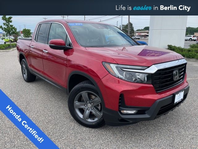 Radiant Red Metallic II 2023 Honda Ridgeline RTL-E AWD Pickup Truck All-Wheel Drive 9-Speed Automatic
