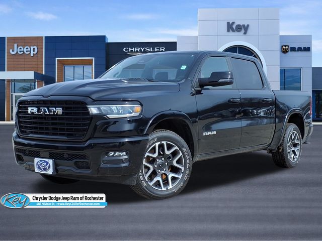 Diamond Black Crystal Pearlcoat 2026 RAM 1500 Laramie Crew Cab 4WD Pickup Truck Four-Wheel Drive 8-Speed Automatic