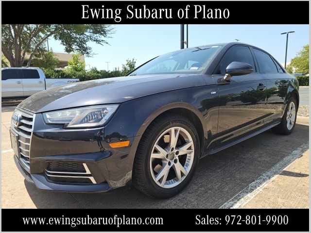 Moonlight Blue Metallic 2018 Audi A4 Sedan Front-Wheel Drive 7-Speed Automatic