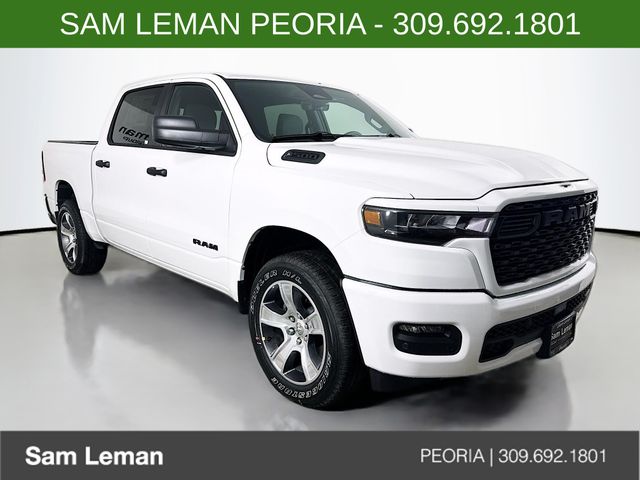 Bright White Clearcoat 2026 RAM 1500 Express Crew Cab 4WD Pickup Truck Four-Wheel Drive 8-Speed Automatic