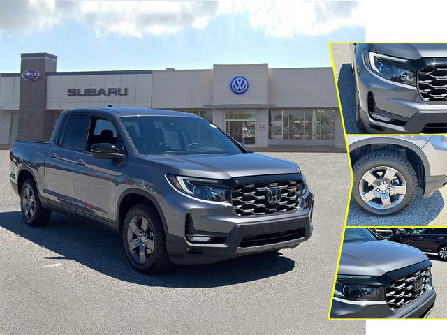 Gray (Modern Steel Metallic) 2025 Honda Ridgeline TrailSport AWD Pickup Truck All-Wheel Drive 9-Speed Automatic