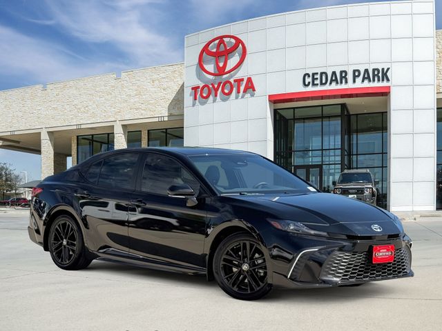 Midnight Black Metallic 2025 Toyota Camry SE FWD Sedan Front-Wheel Drive Continuously Variable Transmission