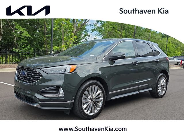 Green Metallic 2024 Ford Edge Titanium AWD SUV / Crossover All-Wheel Drive 8-Speed Automatic