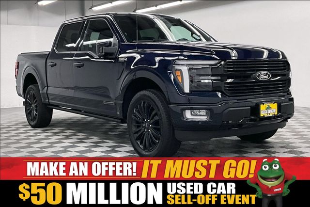 Antimatter Blue Metallic 2025 Ford F-150 Pickup Truck Four-Wheel Drive 10-Speed Automatic
