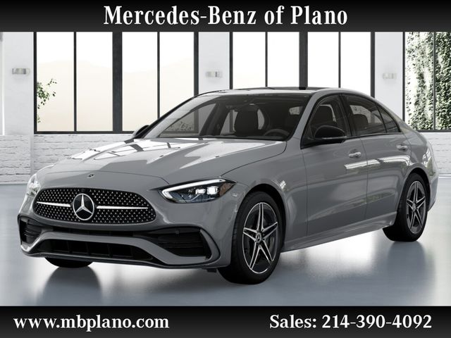 Gray (MANUFAKTUR Alpine Grey) 2026 Mercedes-Benz C-Class Sedan Rear-Wheel Drive 9-Speed Automatic