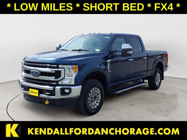 Blue 2020 Ford F-250 Super Duty Pickup Truck Four-Wheel Drive Automatic
