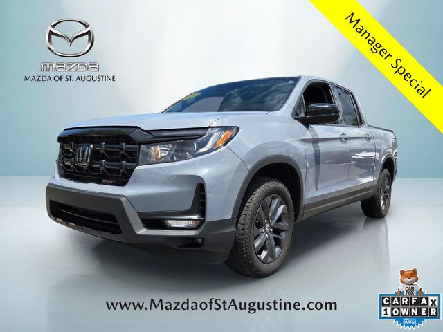 Sonic Gray Pearl 2024 Honda Ridgeline Pickup Truck All-Wheel Drive 9-Speed Automatic