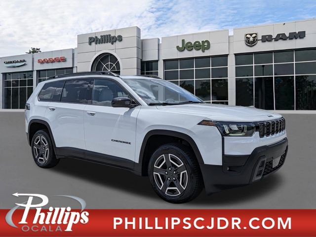 Bright White Clearcoat 2026 Jeep Cherokee SUV / Crossover Four-Wheel Drive Continuously Variable Transmission