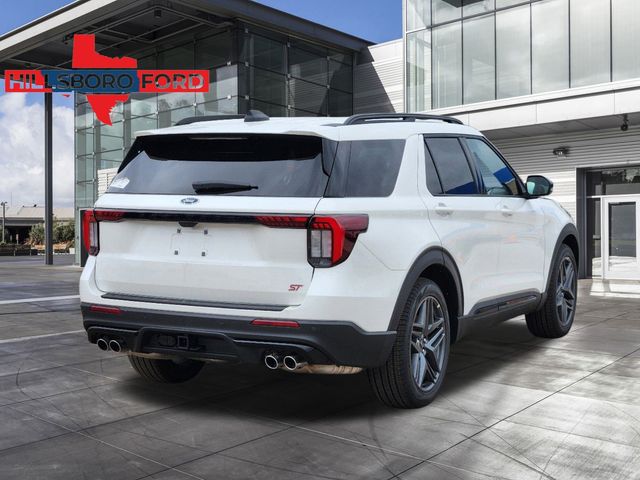 2025 Star White Metallic Tri-Coat Ford Explorer ST 4X4 SUV