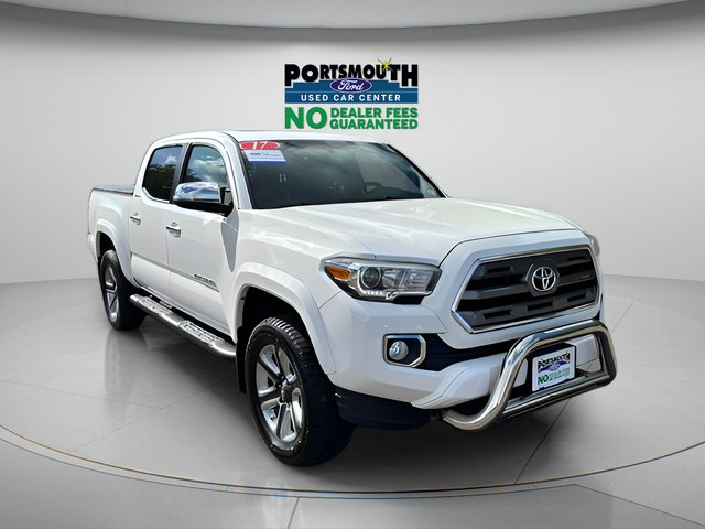 Super White 2017 Toyota Tacoma Limited V6 Double Cab 4WD Pickup Truck Four-Wheel Drive 6-Speed Automatic