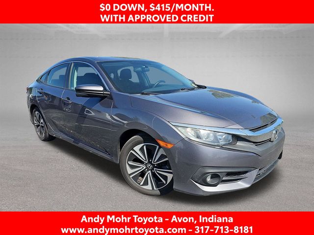 Gray (Modern Steel Metallic) 2018 Honda Civic Sedan Front-Wheel Drive 6-Speed Manual