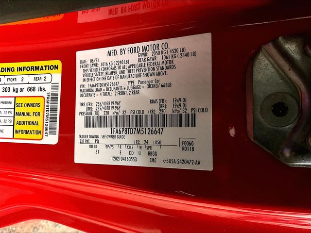 2021 Ford Mustang EcoBoost Premium Red at Grove City Ford