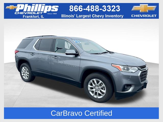 Gray (Satin Steel Metallic) 2020 Chevrolet Traverse LT Cloth FWD SUV / Crossover Front-Wheel Drive 9-Speed Automatic