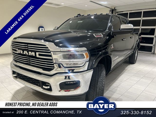 Diamond Black Crystal Pearlcoat 2022 RAM 2500 Laramie Mega Cab 4WD Pickup Truck Four-Wheel Drive 6-Speed Automatic
