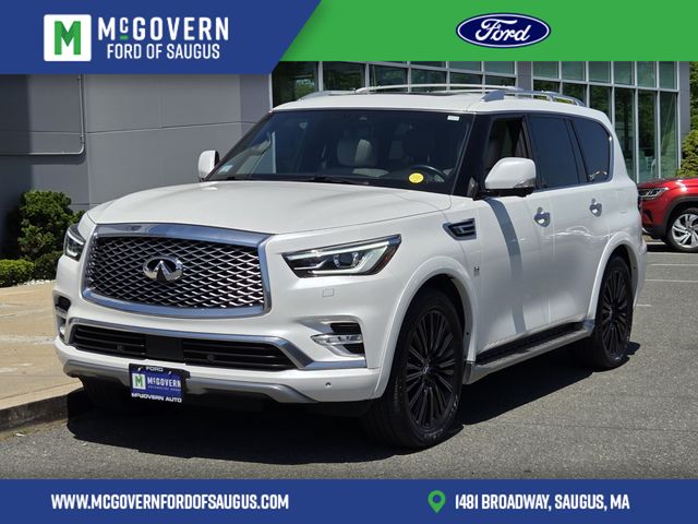 Moonstone White 2019 INFINITI QX80 SUV / Crossover All-Wheel Drive 7-Speed Automatic