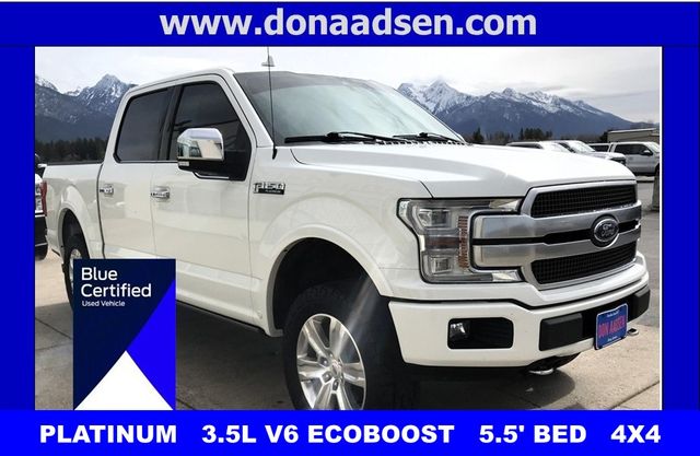 Star White Metallic Tri-Coat 2020 Ford F-150 Platinum SuperCrew 4WD Pickup Truck Four-Wheel Drive Automatic