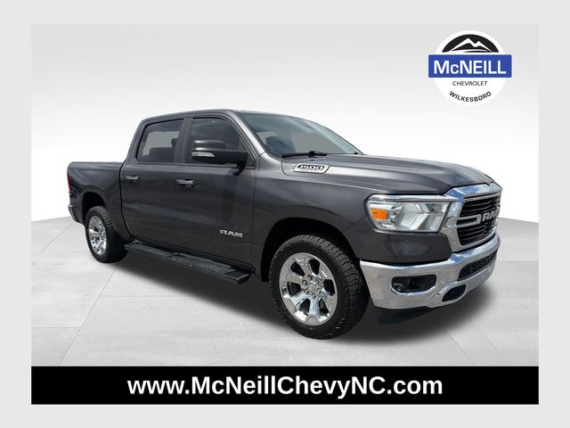 Gray (Granite Crystal Metallic Clearcoat) 2019 RAM 1500 Big Horn Crew Cab 4WD Pickup Truck Four-Wheel Drive 8-Speed Automatic