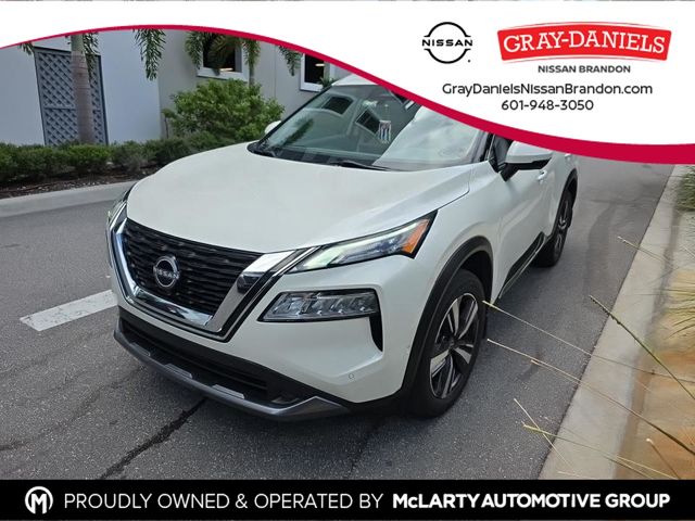 Pearl White Tricoat 2023 Nissan Rogue SUV / Crossover Front-Wheel Drive Continuously Variable Transmission