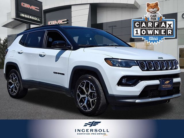 Bright White Clearcoat 2025 Jeep Compass SUV / Crossover Four-Wheel Drive 8-Speed Automatic