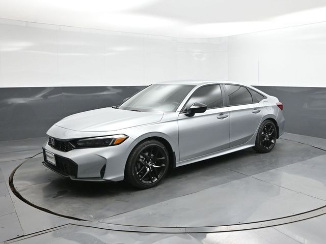 Solar Silver Metallic 2026 Honda Civic Sedan Front-Wheel Drive Continuously Variable Transmission