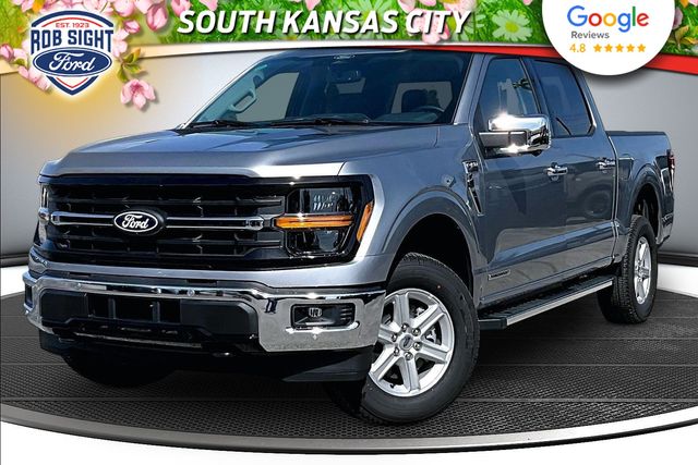 Iconic Silver Metallic 2025 Ford F-150 XLT SuperCrew 4WD Pickup Truck Four-Wheel Drive Automatic