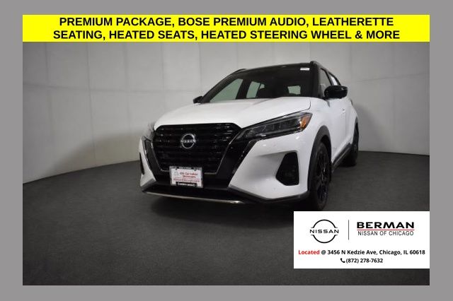 Aspen White/Super Black 2023 Nissan Kicks SR FWD SUV / Crossover Front-Wheel Drive Continuously Variable Transmission