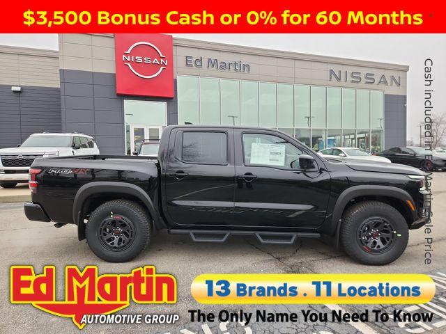 Super Black 2026 Nissan Frontier PRO-4X Crew Cab 4WD Pickup Truck Four-Wheel Drive 9-Speed Automatic Overdrive