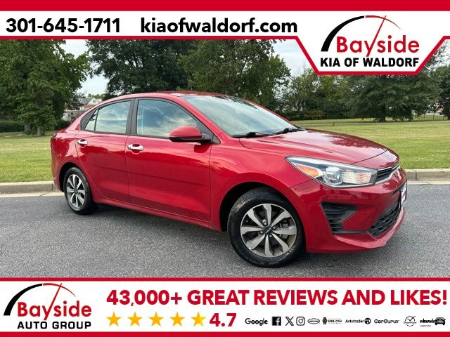 Currant Red 2023 Kia Rio Sedan Front-Wheel Drive Continuously Variable Transmission