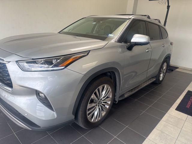 2025 Toyota Highlander Platinum Silver at Gullo Toyota