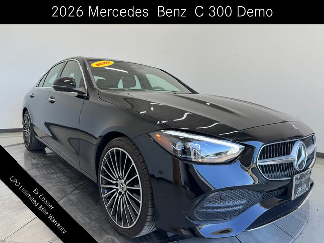 Black 2026 Mercedes-Benz C-Class C 300 RWD Sedan Rear-Wheel Drive 9-Speed Automatic