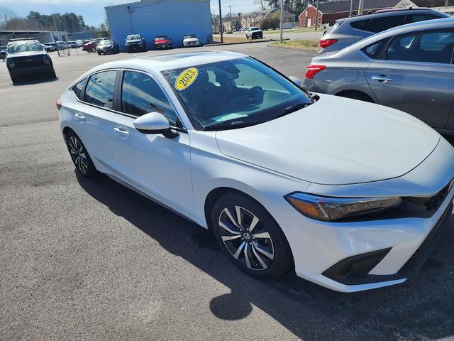 White 2023 Honda Civic Hatchback EX-L FWD Hatchback Front-Wheel Drive Continuously Variable Transmission