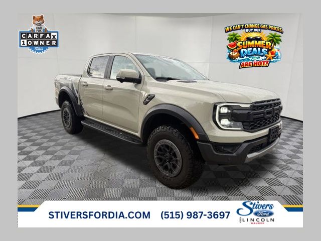 Desert Sand 2025 Ford Ranger Raptor SuperCrew 4WD Pickup Truck Four-Wheel Drive Automatic