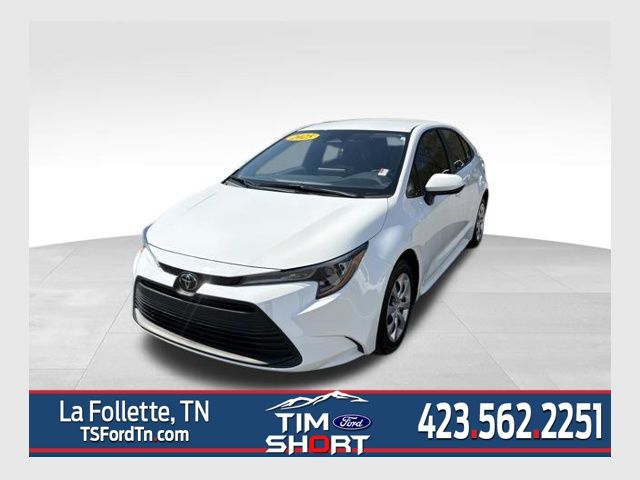 White 2025 Toyota Corolla LE FWD Sedan Front-Wheel Drive Continuously Variable Transmission